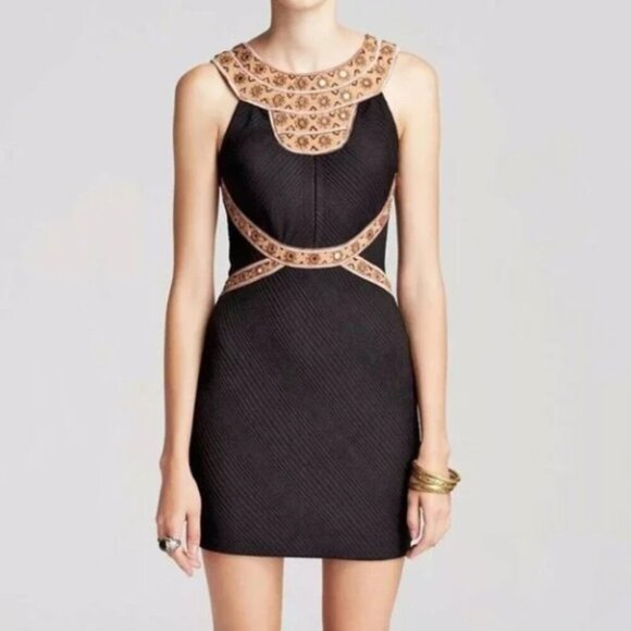 Free People “Nefertiti” Mirror Bodycon Dress • Black • NWT • Size M - Picture 2 of 12